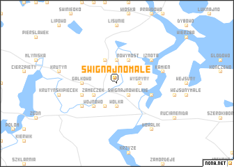 map of Śwignajno Małe