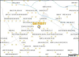 map of Świniary