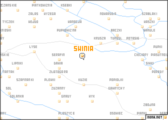 map of Świnia