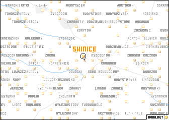 map of Świnice