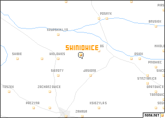 map of Świniowice