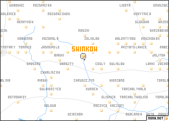 map of Świnków