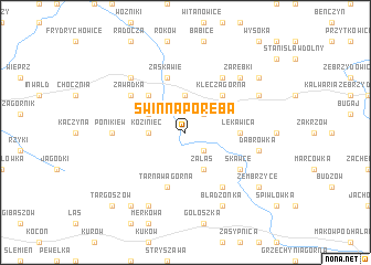 map of Świnna Poręba