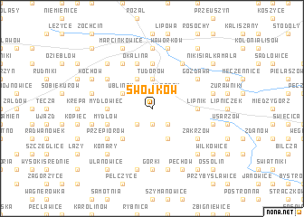 map of Swojków