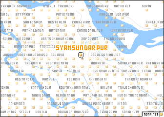 map of Syāmsundarpur