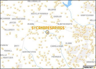 map of Sycamore Springs