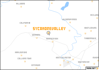 map of Sycamore Valley