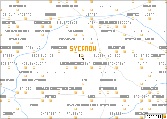 map of Sycanów