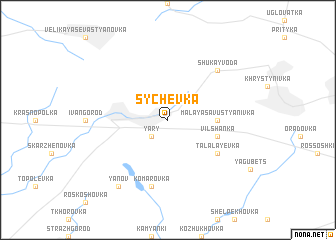 map of Sychëvka