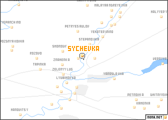 map of Sychëvka