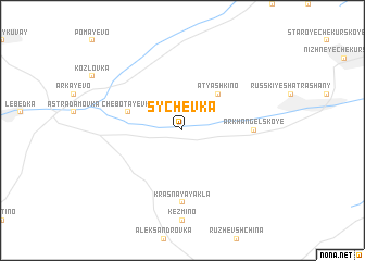 map of Sychëvka