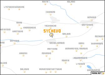 map of Sychëvo