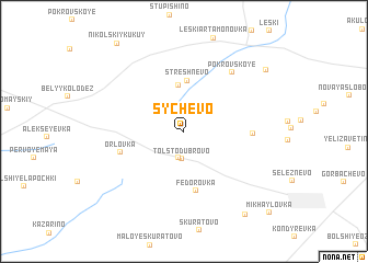 map of Sychëvo