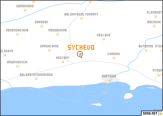 map of Sychëvo