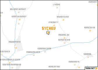 map of Sychëv