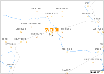 map of Sychok