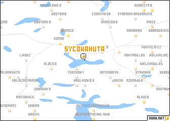 map of Sycowa Huta