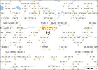 map of Syczyn