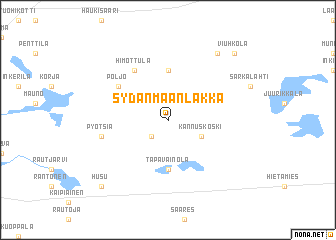 map of Sydänmaanlakka