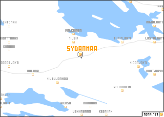 map of Sydänmaa