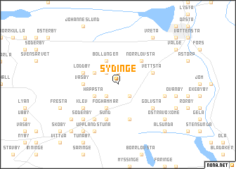 map of Sydinge