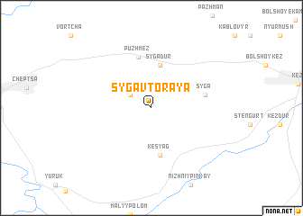 map of Syga Vtoraya