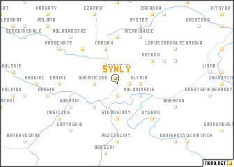 map of Syhły