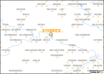 map of Sýkořice