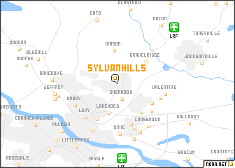 map of Sylvan Hills