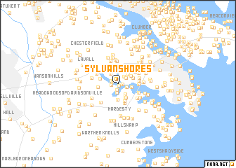 map of Sylvan Shores