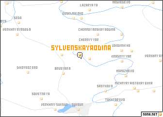 map of Sylvenskaya Odina