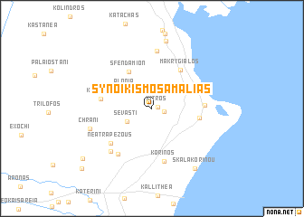 map of Synoikismós Amalías