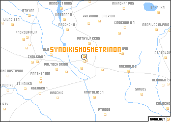 map of Synoikismós Metrinón