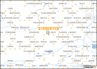 map of Syrovátka
