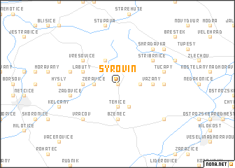 map of Syrovín