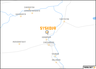 map of Syskova