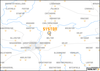 map of Syston