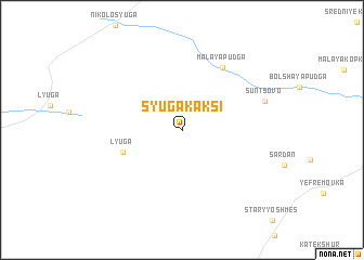 map of Syuga-Kaksi