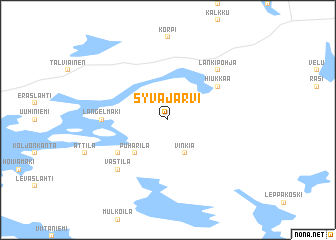 map of Syväjärvi