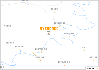 map of Syzganka