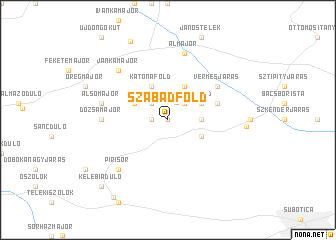 map of Szabadföld