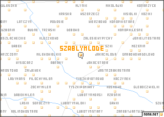 map of Szabły Młode