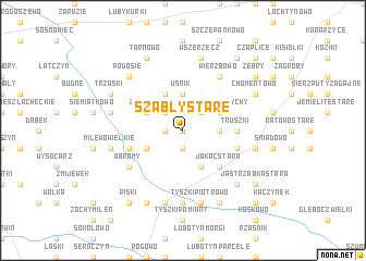 map of Szabły Stare