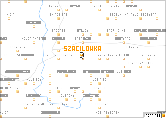 map of Szaciłówka