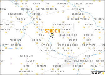map of Szadek