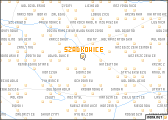 map of Szadkowice