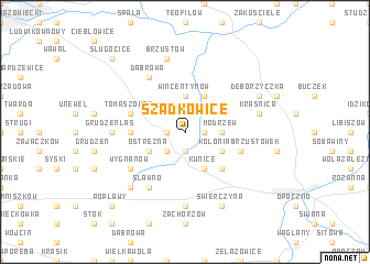 map of Szadkowice