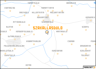 map of Szakállasdůlő