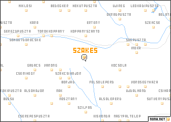 map of Szakes