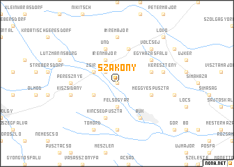 map of Szakony